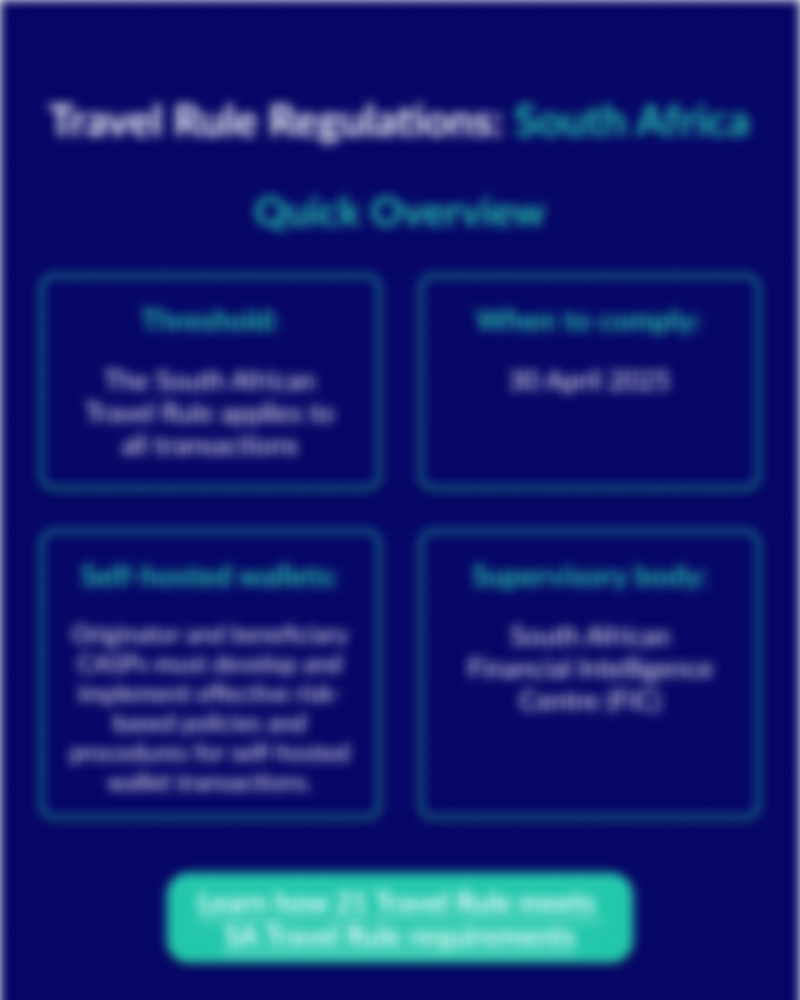 Blurred South Africa Travel Rule PDF